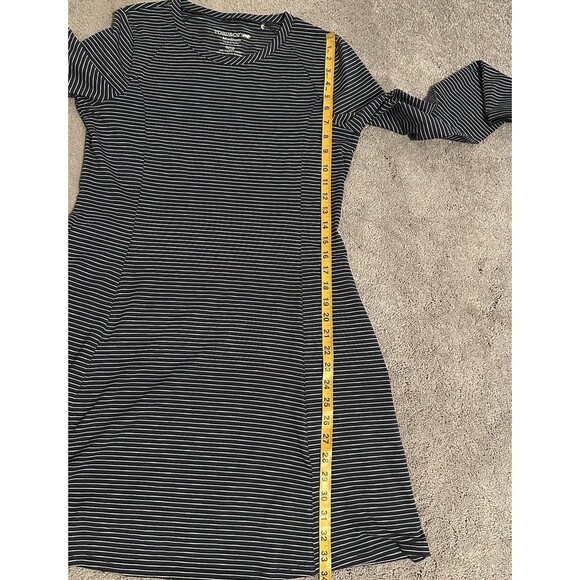 Toad & Co. Windmere Long Sleeve Dress Blue Striped M Hiking Outdoors Nature - Picture 10 of 10